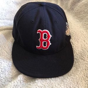 Red Sox fitted hat.